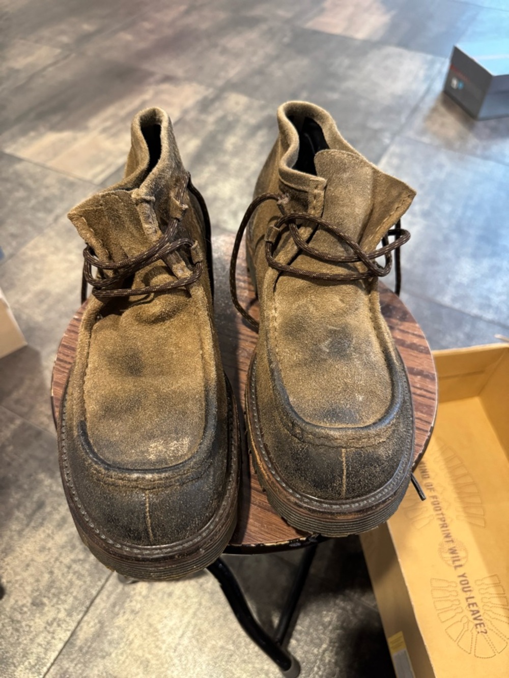Dolce & Gabbana Olive Brown Suede Chukka Boots